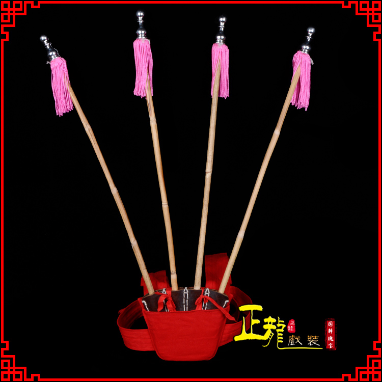 蔡甸戏装戏曲用品靠旗男女大靠 靠板 正宗牛皮旗杆旗架