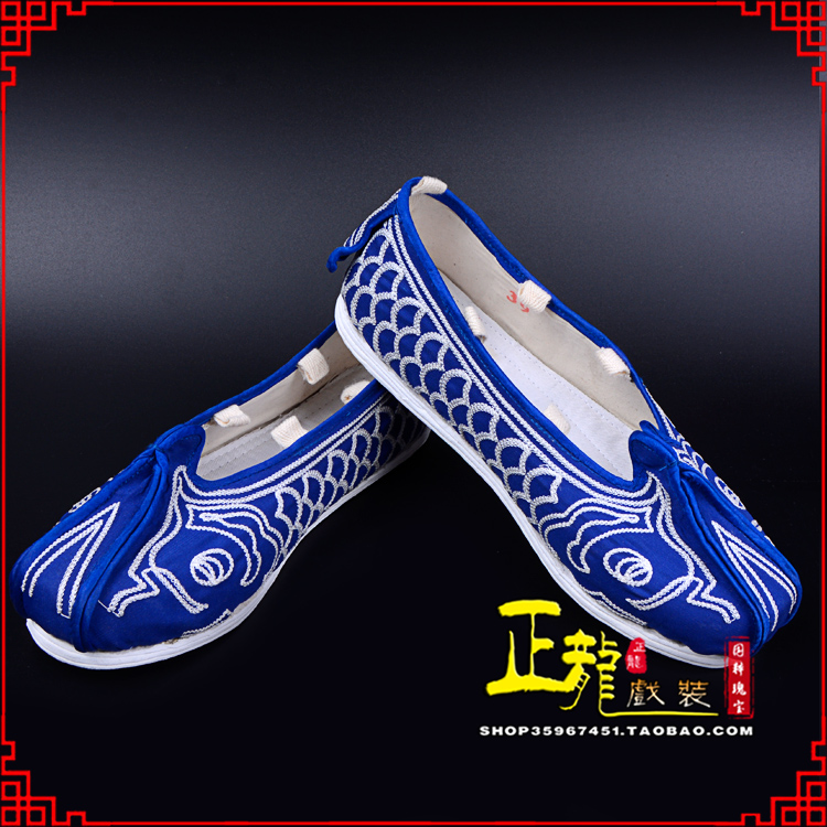 蔡甸戏鞋舞台演出鞋水路英雄三义斋布底鱼鳞洒