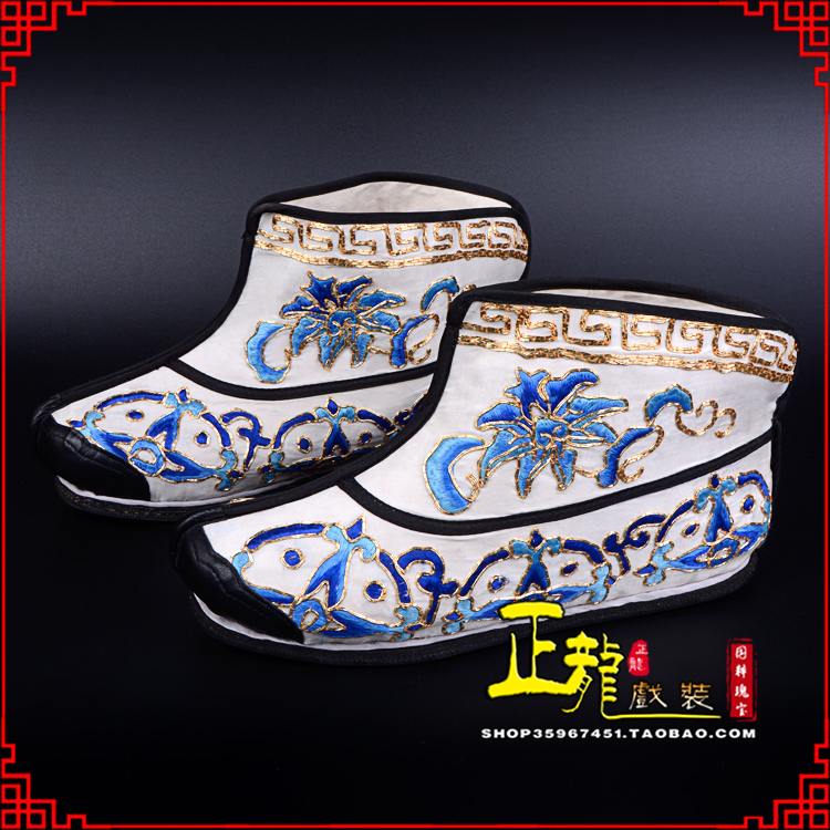 蔡甸三岔口武生薄底 手绣绣花快靴