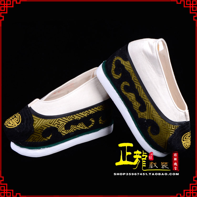 蔡甸戏鞋方口鞋老生鞋老旦鞋三义斋纸底内高福字履