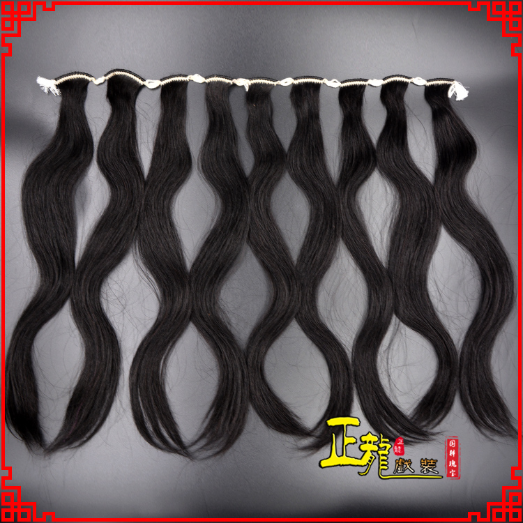 蔡甸京剧戏曲头饰包大头青衣旦角水鬓 手工加密真发片子