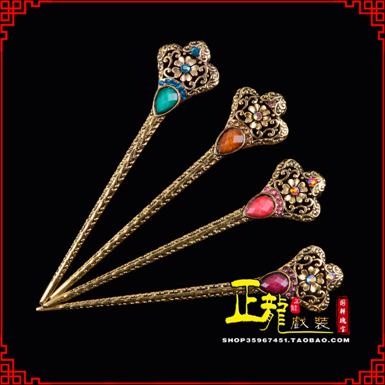 蔡甸头饰老旦青衣员外夫人簪子 老旦发簪