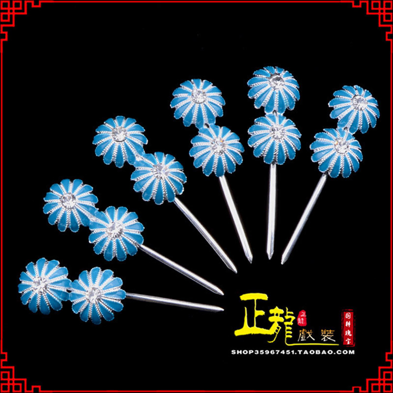 蔡甸头面泡子旦角化妆头饰 仿点绸泡子